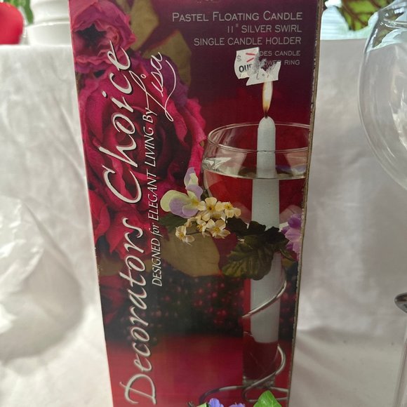 NWT Vintatg 2001 Davco Silver New York Floating Candlestick Spiral Centerpiece - Picture 4 of 6